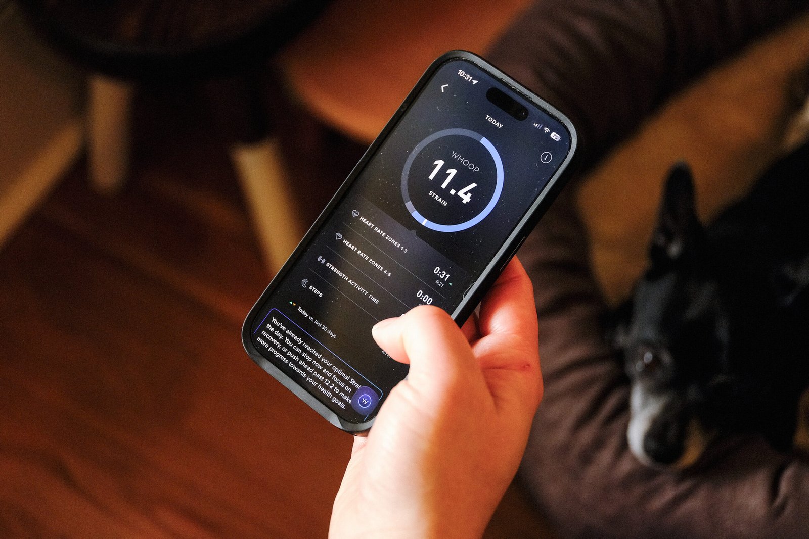 Data visualization from health tracking apps.