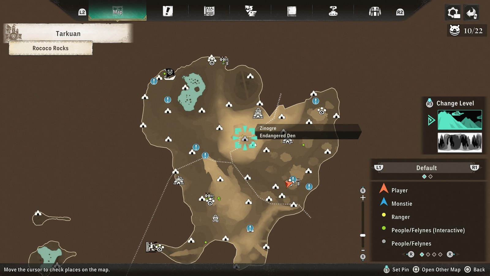 A map of Invasive Odogaron's location