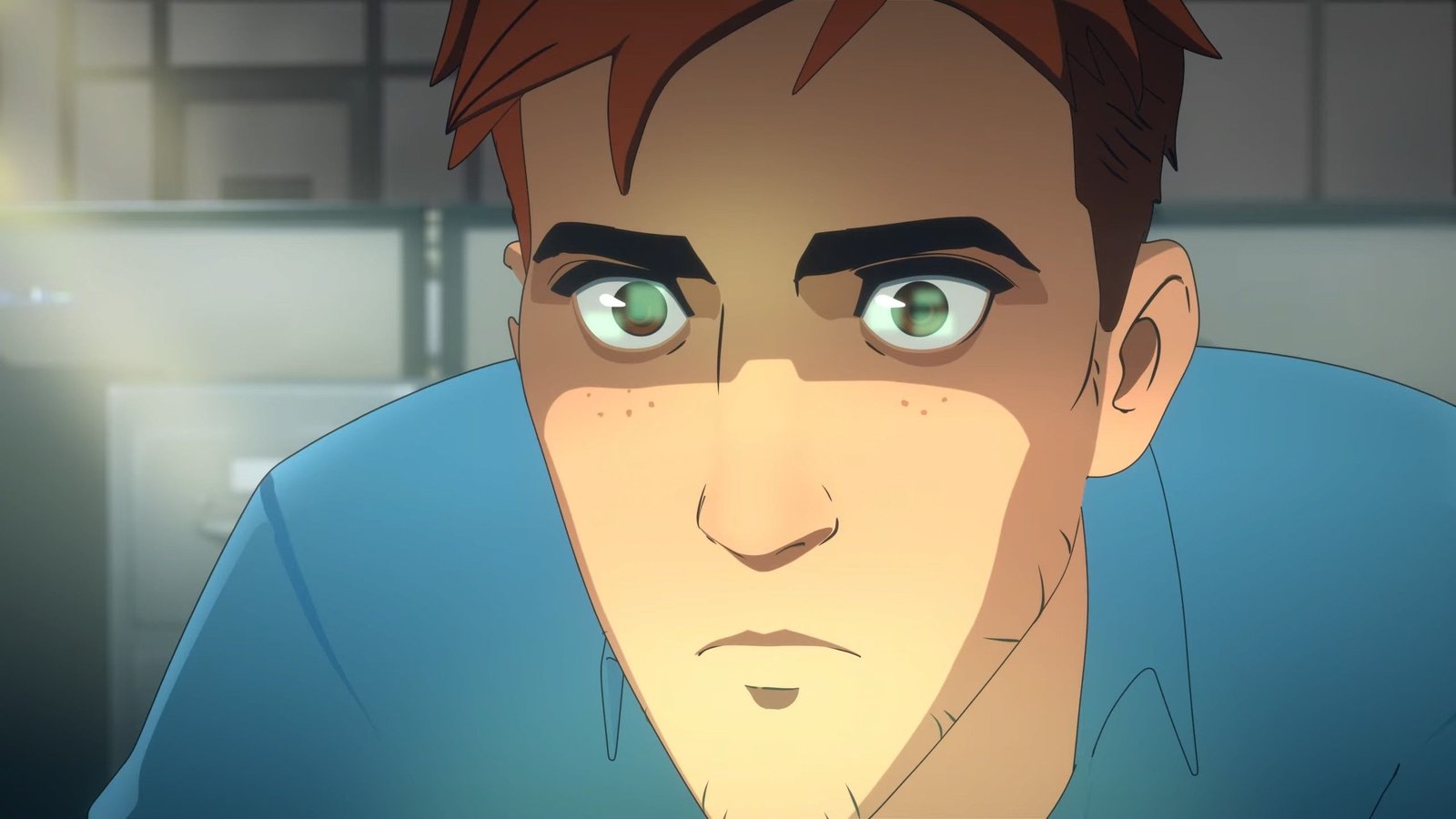 Robert stares at a computer screen like a sicko