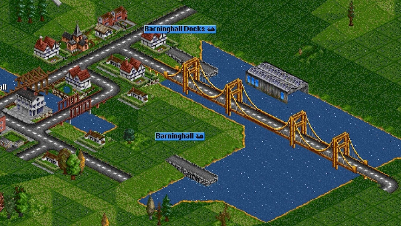 A bridge in Transport Tycoon Deluxe.