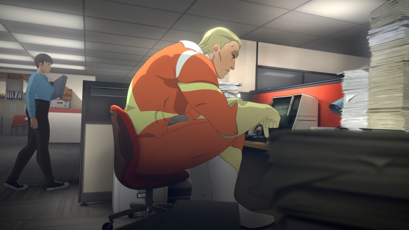 A large hero doing admin