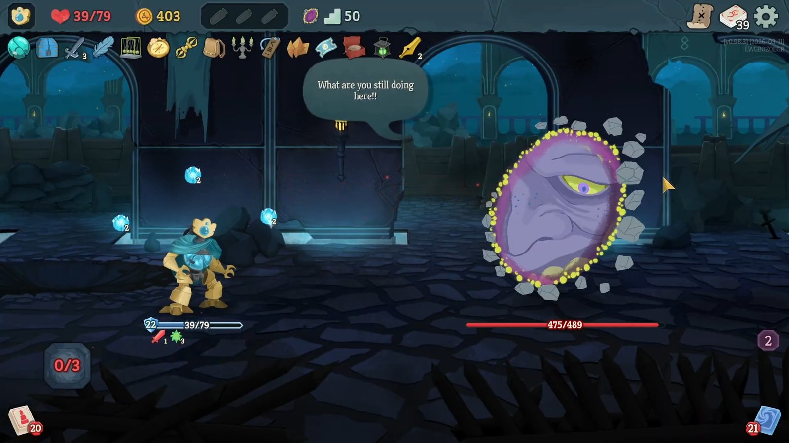 Slay the Spire 2 - Doormaker appearing through a void after its been baited into showing itself