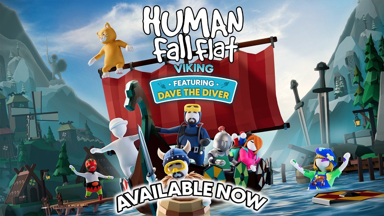 Human Fall Flat: Viking Featuring Dave the Diver! | OUT NOW - YouTube
