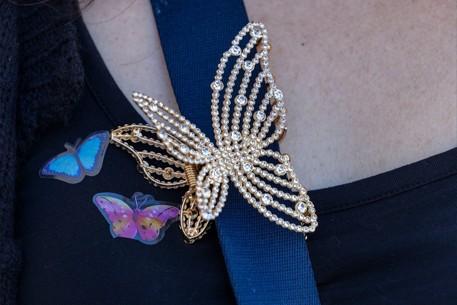 Advocate wearing a butterfly clip